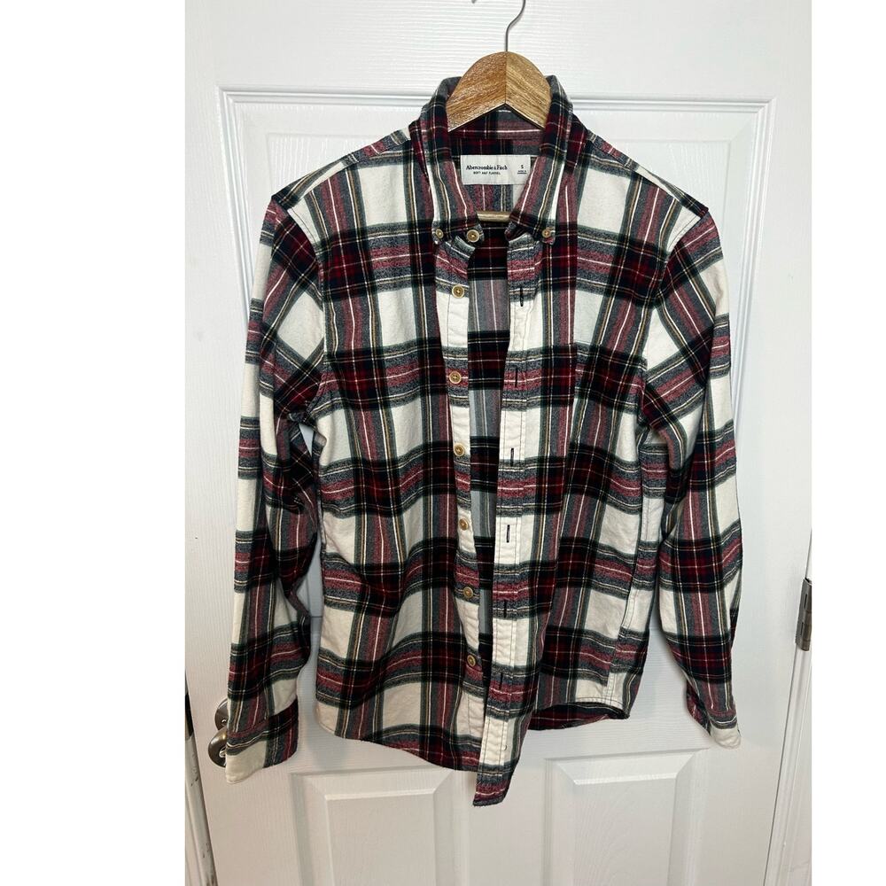 Abercrombie Size Small Soft Flannel Plaid Shirt Button Down Casual